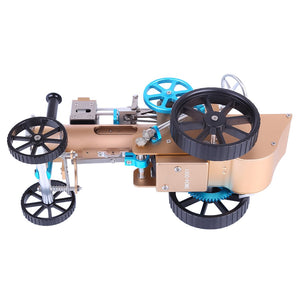 Metal Assembly One Cylinder Electric Steam Car Model Toy for Adult