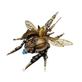 Steampunk 3D Assembly DIY Metal Mechanical War Beetle With Sound Control Light Decoration