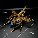 Steampunk 3D Assembly DIY Metal Mechanical War Beetle With Sound Control Light Decoration