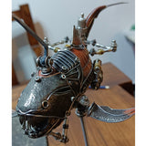 Steampunk 3D Mechanical Metal Dunkleosteus Handicraft Model