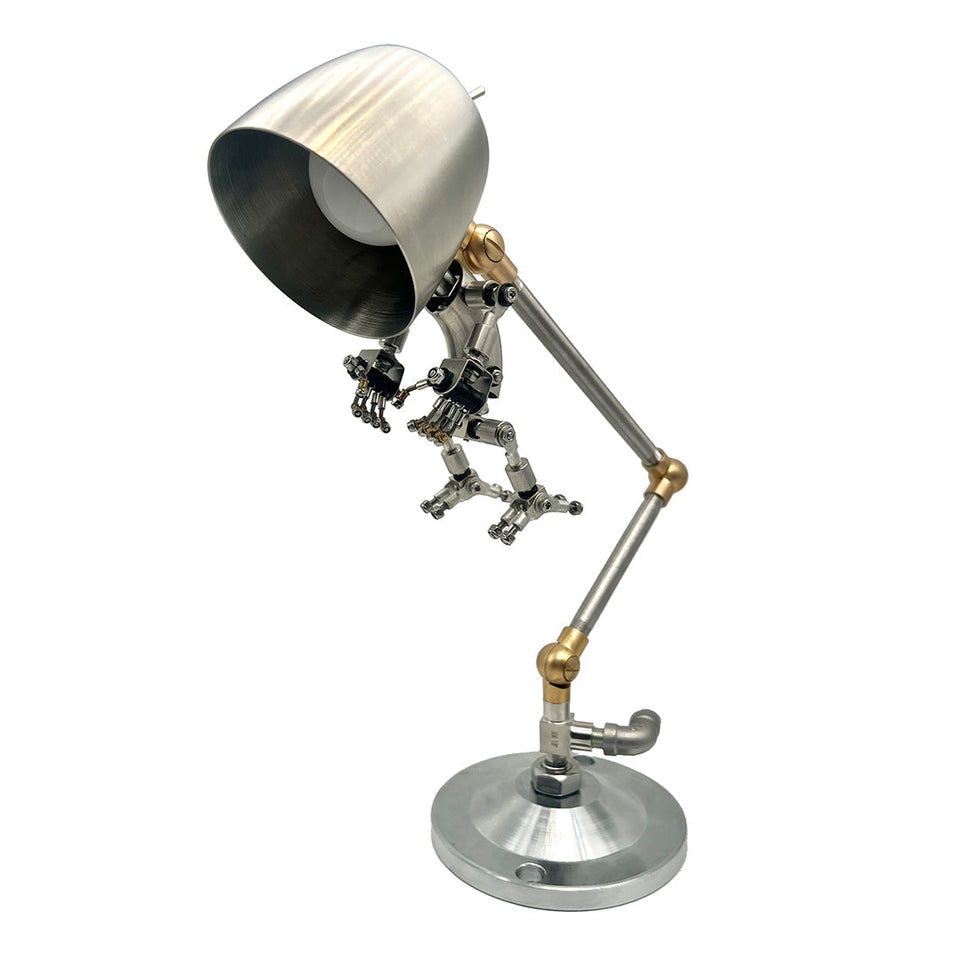 Steampunk 3D Metal Robot Table Lamp EU-Plug Decoration