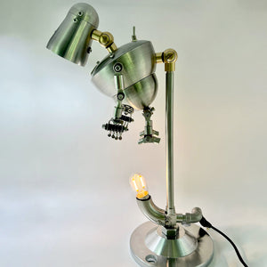 Steampunk 3D Metal NO.3 Robot Table Lamp EU-Plug Decoration