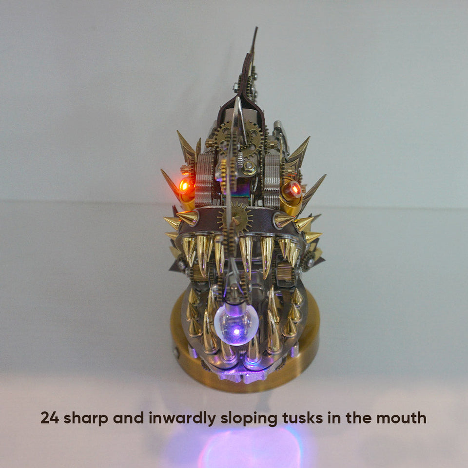 Steampunk Anglerfish 3D Metal Puzzle Model Kit with Base