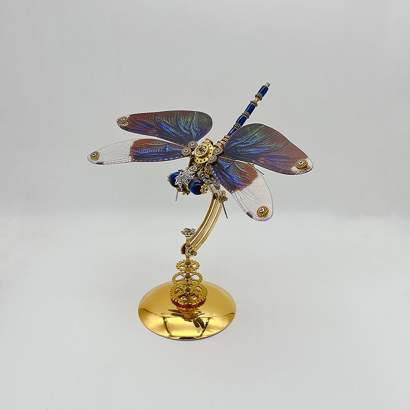 Steampunk black winged dragonfly metal puzzle model kit