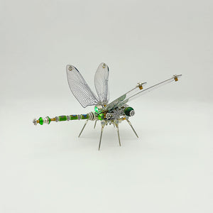 Steampunk Green winged dragonfly metal puzzle model kit