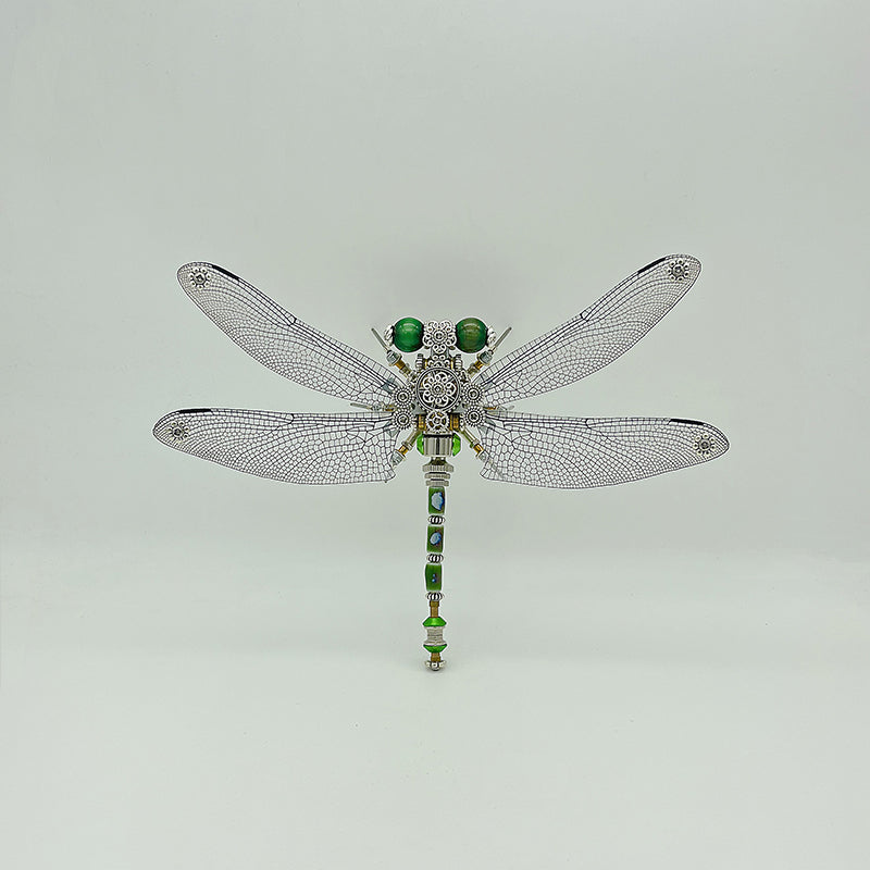 Steampunk Green winged dragonfly metal puzzle model kit