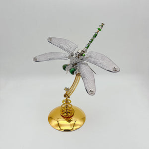 Steampunk Green winged dragonfly metal puzzle model kit