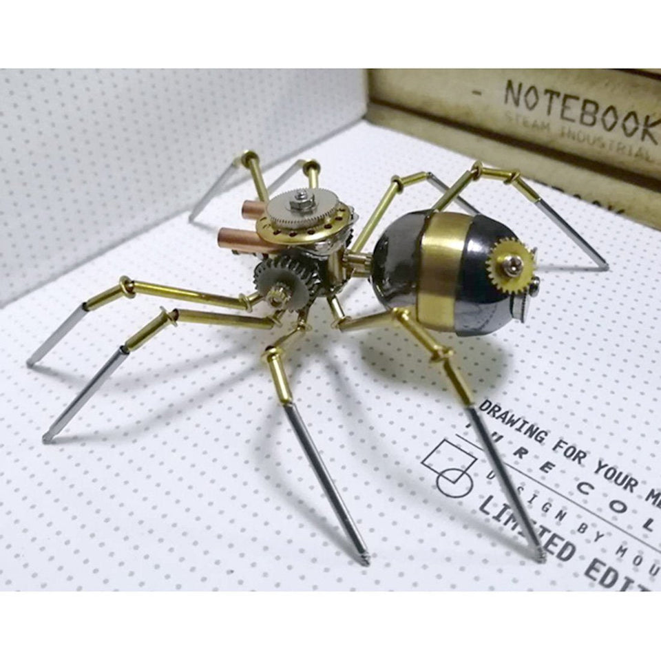 Steampunk Metal Mechanical Little Wasp Spider Insects Model Crafts Collection