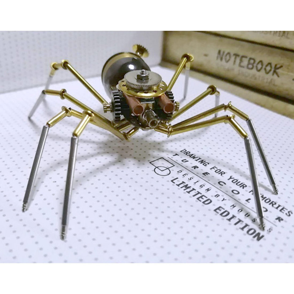 Steampunk Metal Mechanical Little Wasp Spider Insects Model Crafts Collection