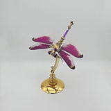 steampunk purple-red dragonfly metal puzzle model kit