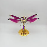 steampunk purple-red dragonfly metal puzzle model kit