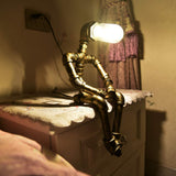 Steampunk Retro Lamps Industrial Robot Lamp Water Pipe Lights Desk Lamps with Bulb
