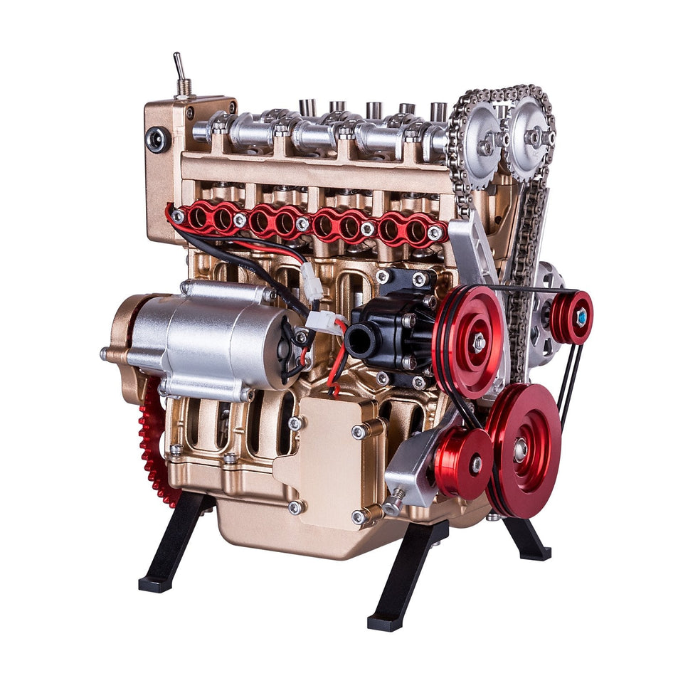 Teching 3D Assembly Adult 300+pcs Car Engine Model Toys Mini Inline 4 cylinders Engine Education