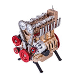 Teching 3D Assembly Adult 300+pcs Car Engine Model Toys Mini Inline 4 cylinders Engine Education