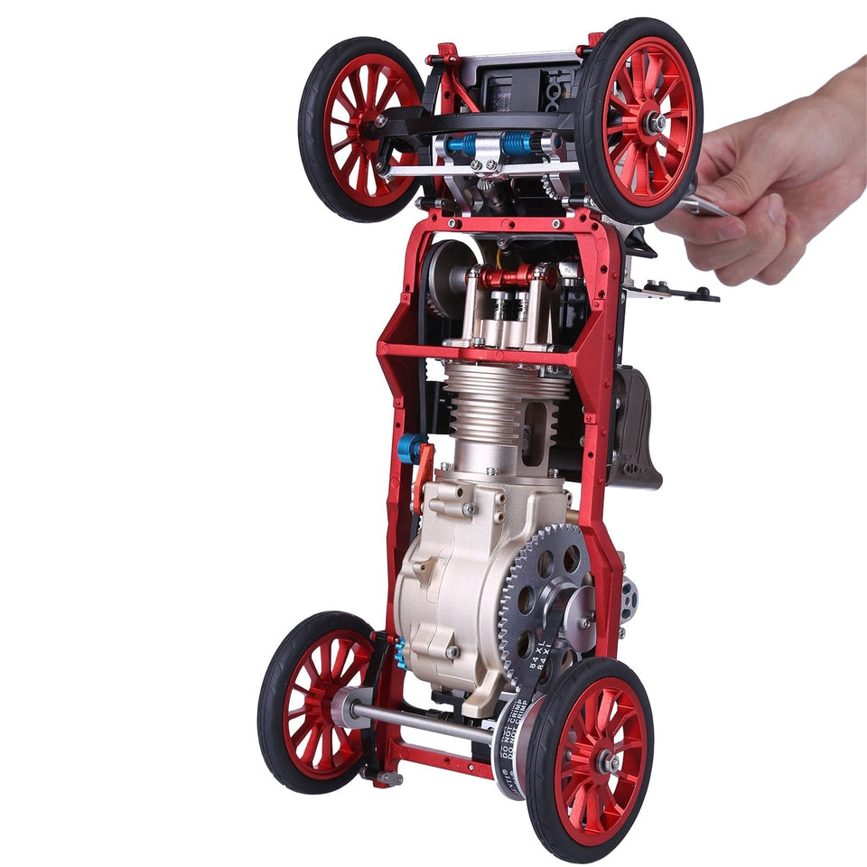 Teching Assembly Metal Mechanical Electric Vintage Classic Car Model Toy