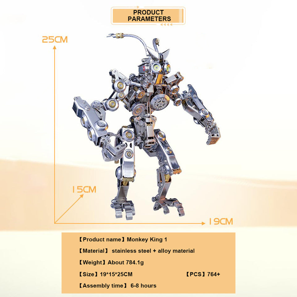 The 3D DIY Metal Monkey King  Transforming Mech Model Kit