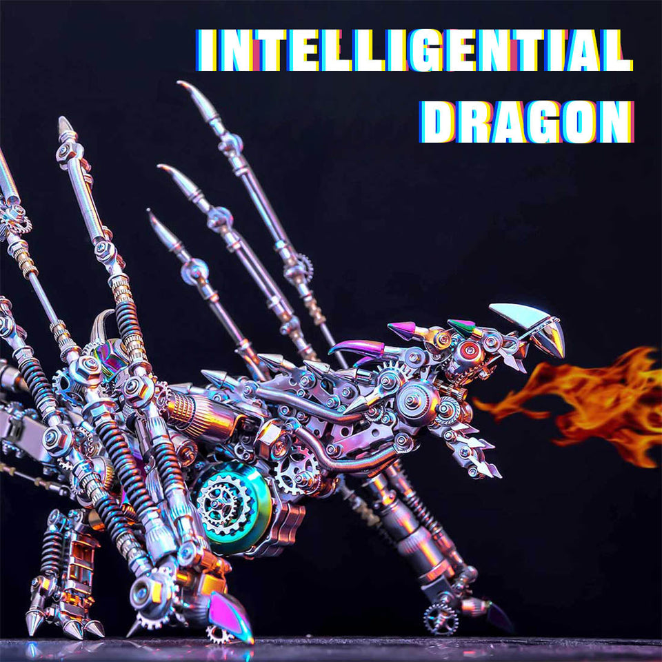 Western Dragon Cyberpunk Metal Puzzle Model Kit 1300 PCS for Adults