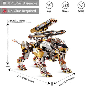 3D Metal Mechanical  Roaring LionModel Kits DIY Art Craft