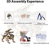 3D Metal Mechanical  Roaring LionModel Kits DIY Art Craft