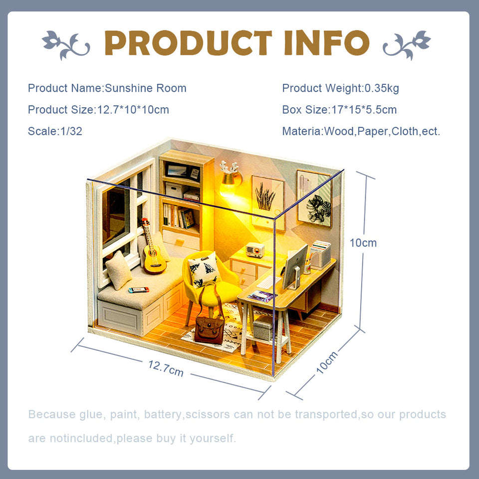 1:24 DIY Dollhouse Kit ( Sunshine Room)