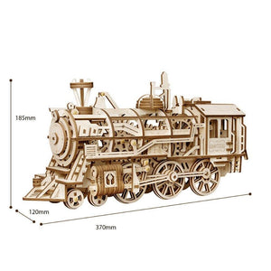 Wooden Model Mechanical Locomotive