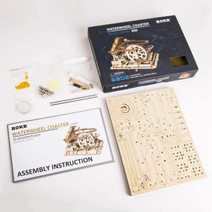 Wooden Model Waterweel Marble Circuit