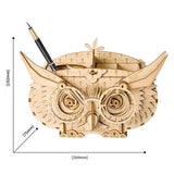 Wood Model Pencil Case Owl