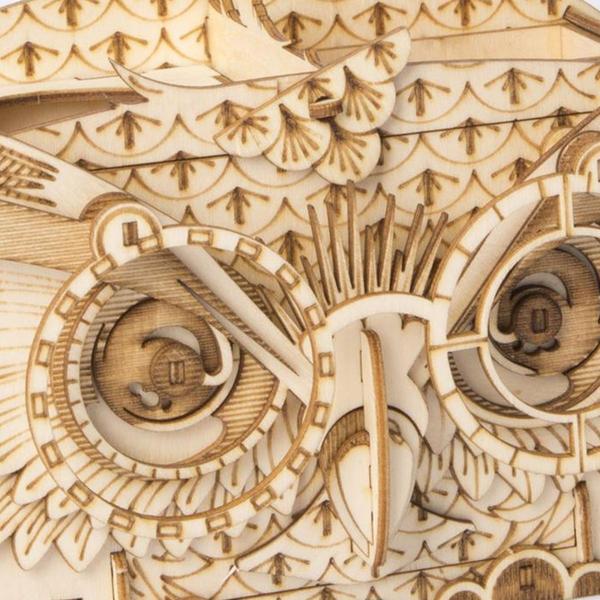 Wood Model Pencil Case Owl