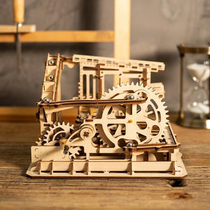 Wooden Model Marble Circuit Cog Coaster