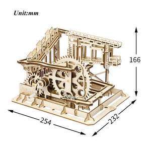 Wooden Model Marble Circuit Cog Coaster