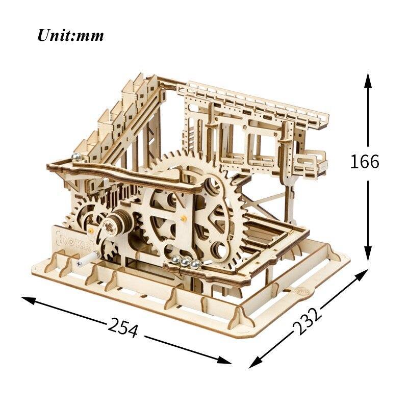 Wooden Model Marble Circuit Cog Coaster