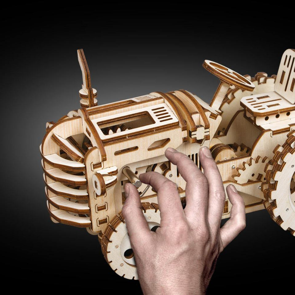 Wood Model Mechanical Tractor