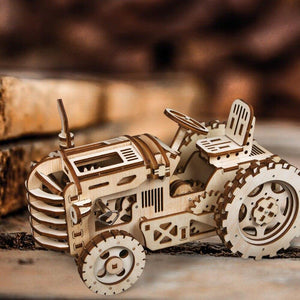 Wood Model Mechanical Tractor