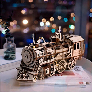 Wooden Model Mechanical Locomotive