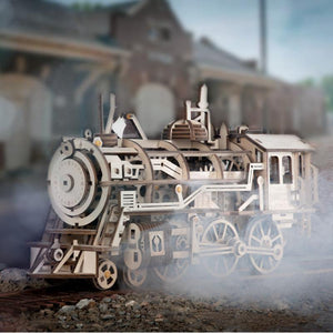 Wooden Model Mechanical Locomotive