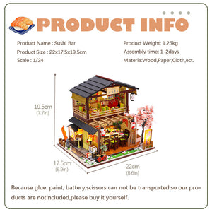 1: 24 DIY Dollhouse Kit（Gubbion & Sushi）