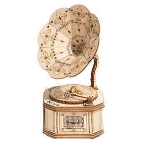 Wood Model Gramophone