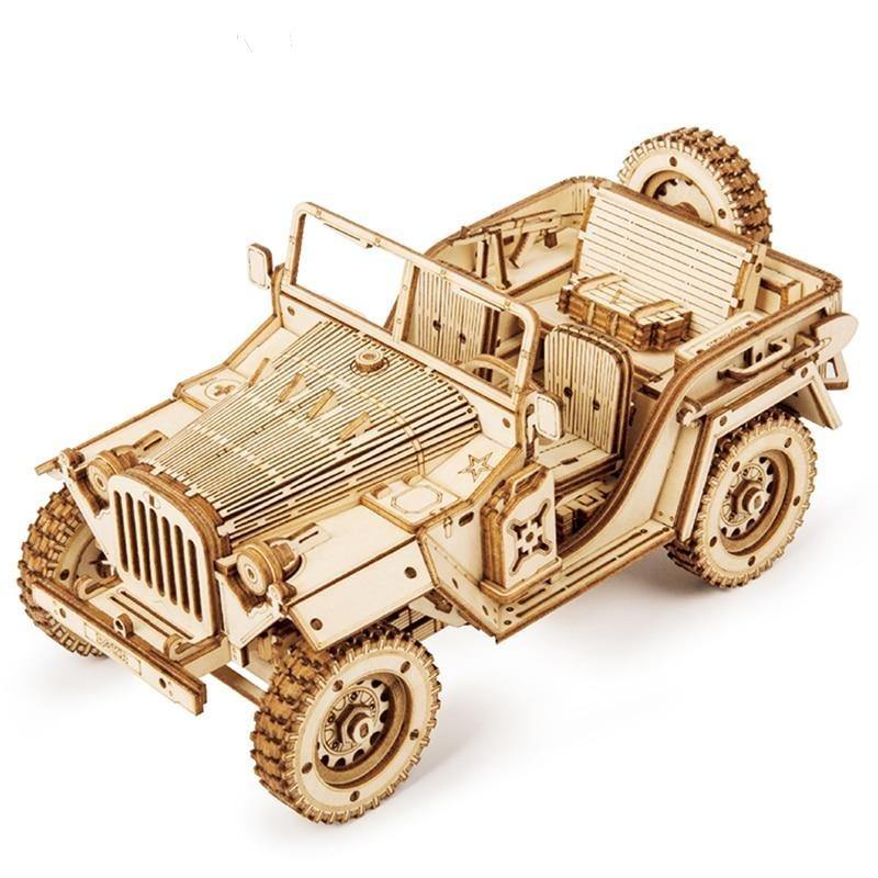 Wood Model Military Jeep