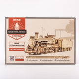 Wooden Model Steam Locomotive