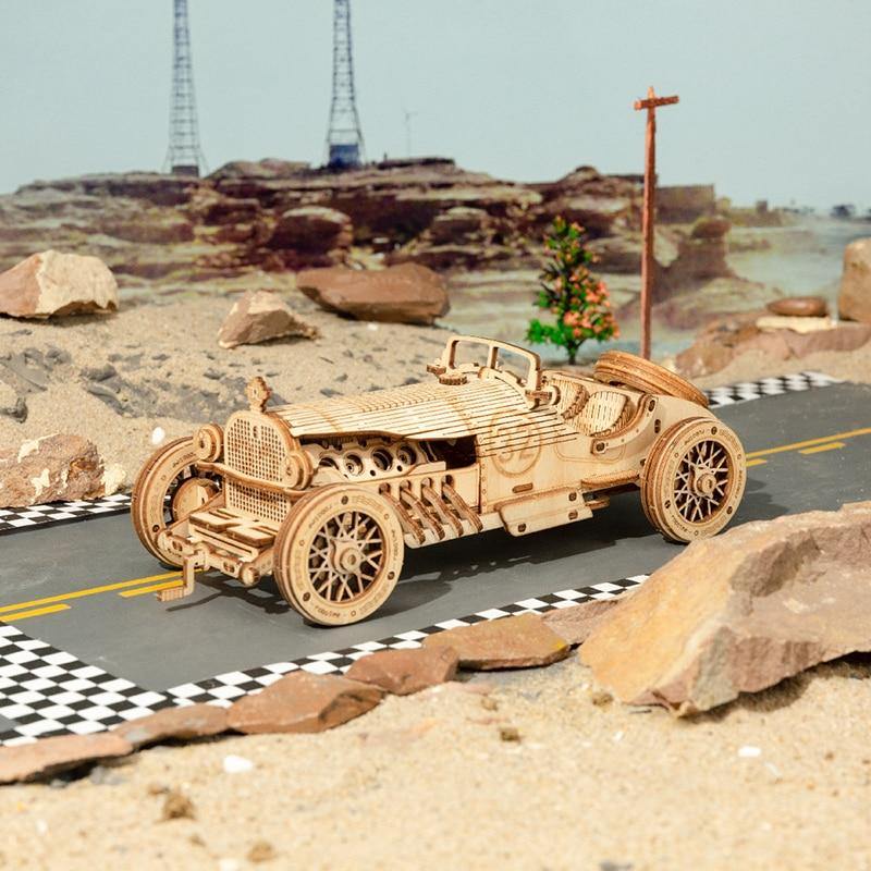 Wooden Model Racing Car