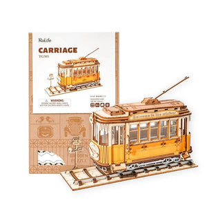 Wood Model Vintage Tram