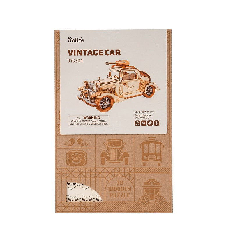 Wooden Model Vintage Car