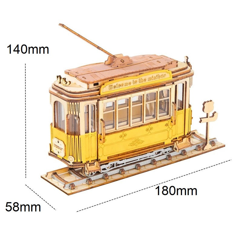 Wood Model Vintage Tram