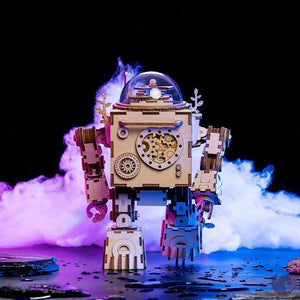 Steampunk Robot Wooden Model