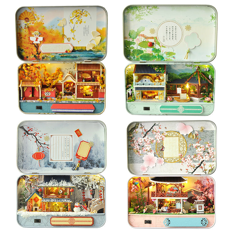 1: 24 DIY Dollhouse Kit (mini four seasons)