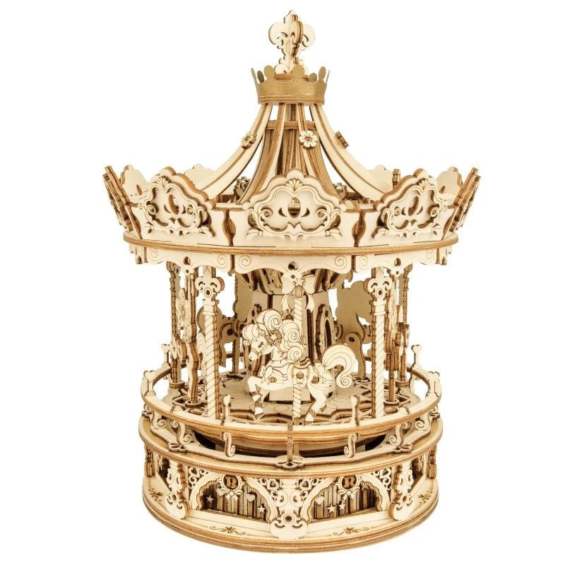 Wood Model Musical Romantic Carousel