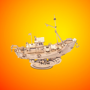 Wood Model Fishing Boat