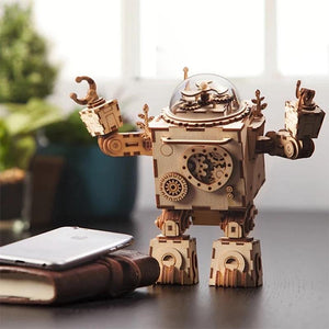Steampunk Robot Wooden Model