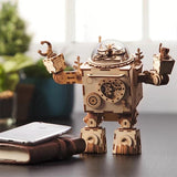Steampunk Robot Wooden Model