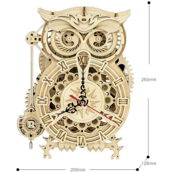 Model Wood Owl Clock